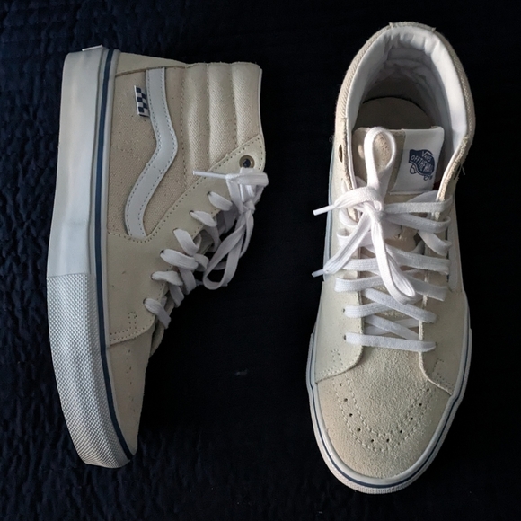 Vans Shoes - Vans SK8 Hi Raw Canvas Women 9.5 White on White VNOA5FCCACV 2022